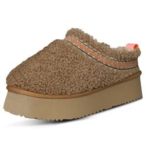 Platform Slippers for Women Mini Snow Boots Short Ankle Cozy Fleece Lined